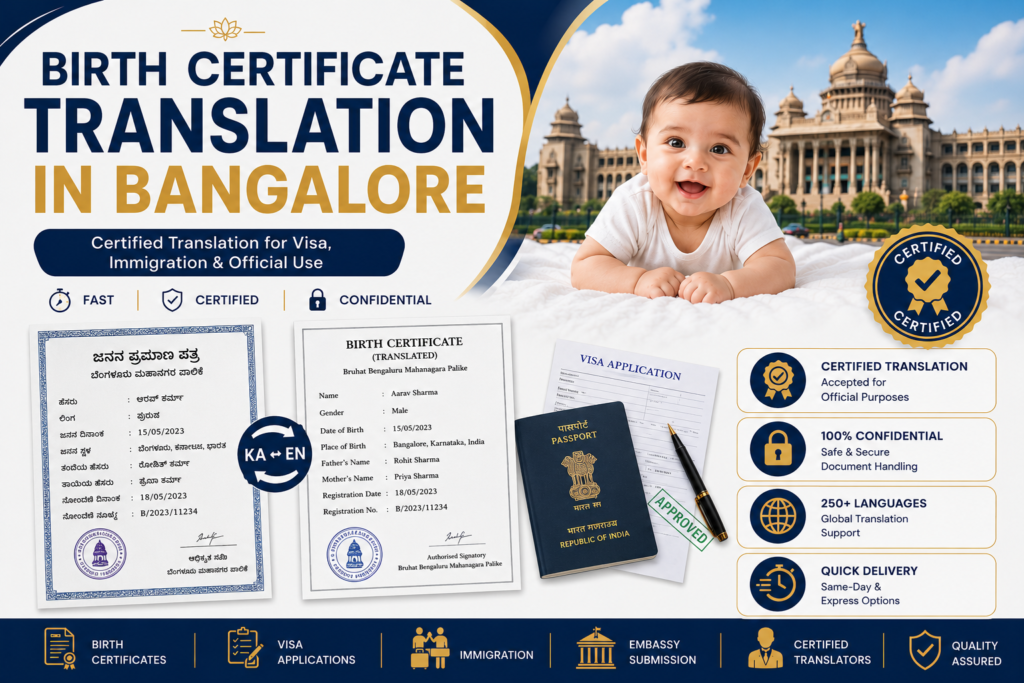 Birth Certificate Translation in Bangalore