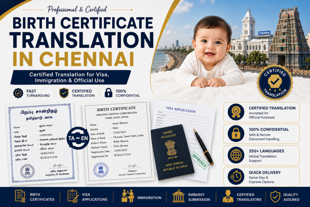 Birth Certificate Translation in Chennai