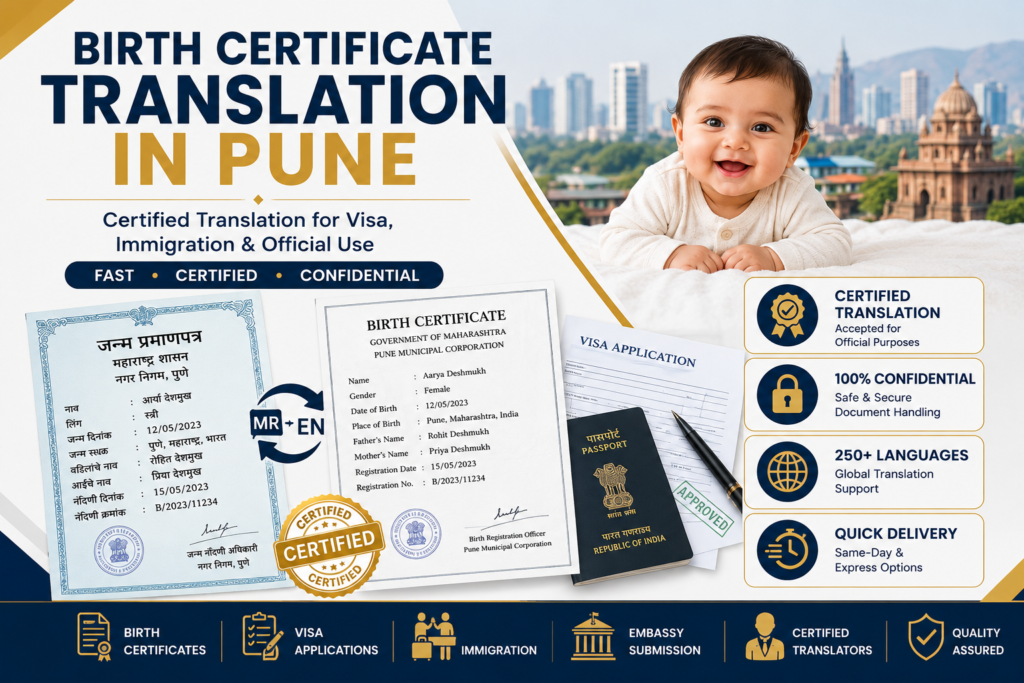 Birth Certificate Translation in Pune