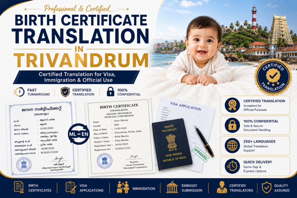 Birth Certificate Translation in Trivandrum