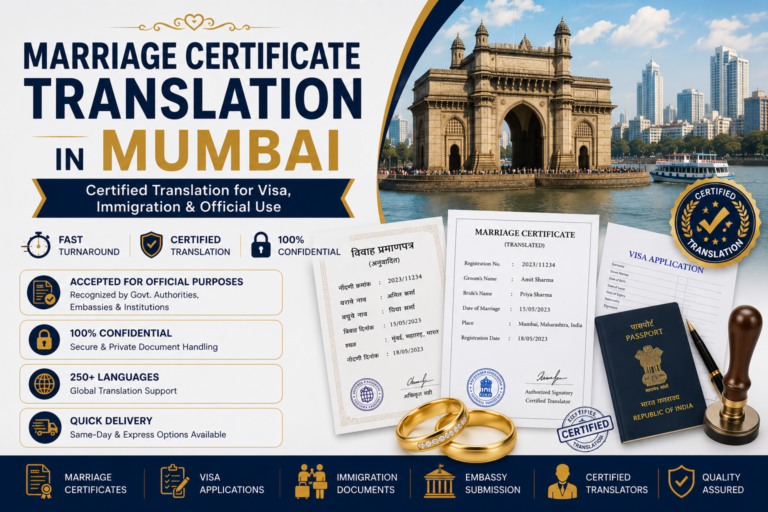 Marriage Certificate Translation in Mumbai