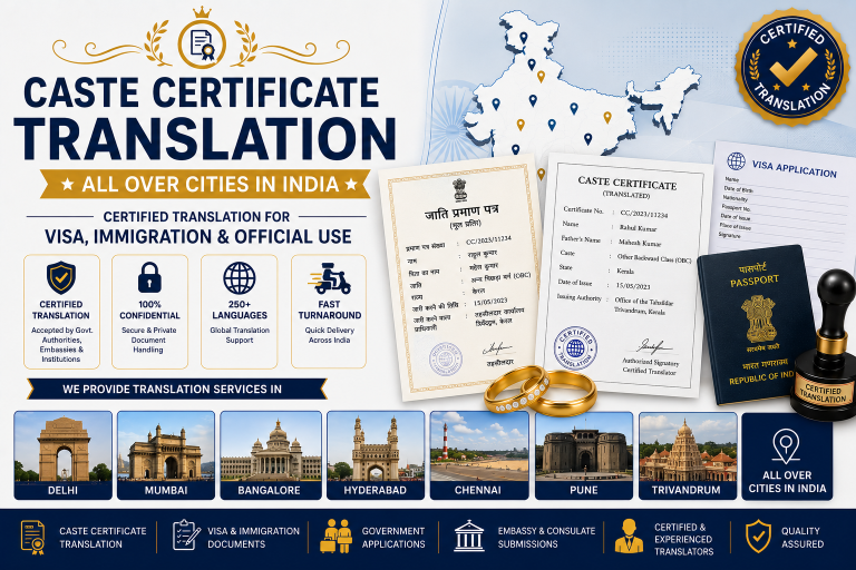 Caste Certificate Translation