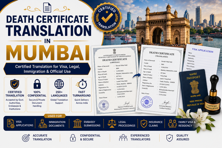 Death Certificate Translation in Mumbai
