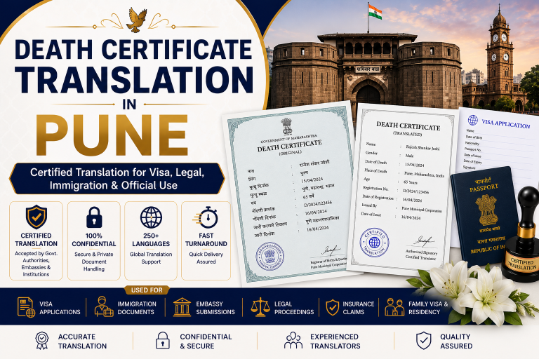 Death Certificate Translation in Pune