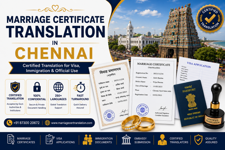 Marriage Certificate Translation in Chennai