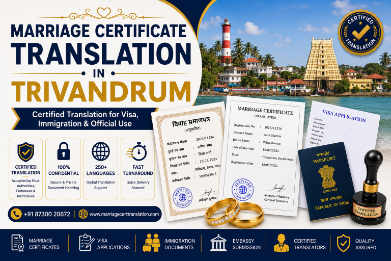 Marriage Certificate Translation in Trivandrum