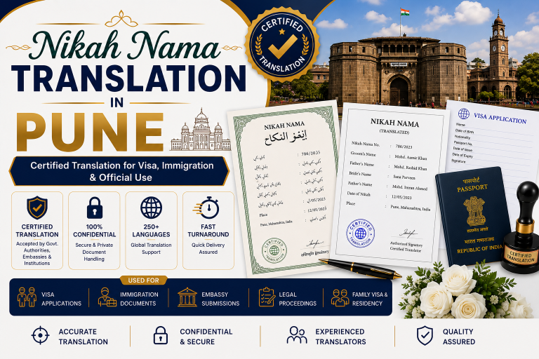 Nikah Nama Translation in Pune